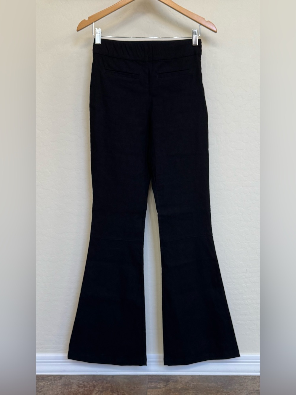 Anthropologie Colette Black Magic Fabric Linen Blend Flare Pants XS